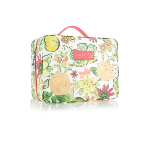 Clinique x Jonathan Cohen Train Case Makeup Toiletry Case NWOT - Picture 1 of 9